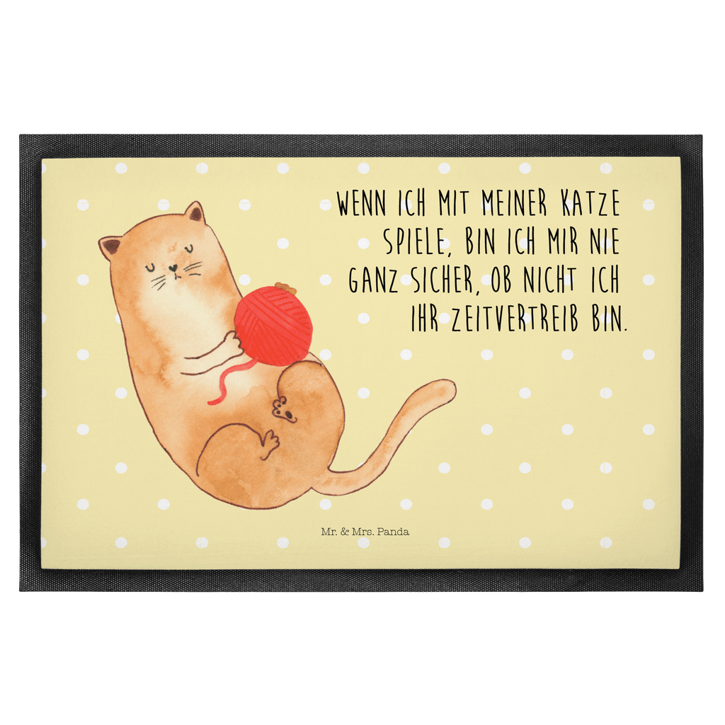 Fußmatte Katzen Wollknäul Katzen, Katze, Kater, Mietze, Cat, Cats, Katzenhalter, Katzenbesitzerin, Haustier, Wollknäuel, Wolle, Spielen, Spiel, verspielt,	 Türvorleger, Schmutzmatte, Fußabtreter, Matte, Schmutzfänger, Fußabstreifer, Schmutzfangmatte, Türmatte, Motivfußmatte,  Haustürmatte, Vorleger  Katze, Katzenmotiv, Katzenfan, Katzendeko, Katzenfreund, Katzenliebhaber, Katzenprodukte, Katzenartikel, Katzenaccessoires, Katzensouvenirs, Katzenliebhaberprodukte, Katzenmotive