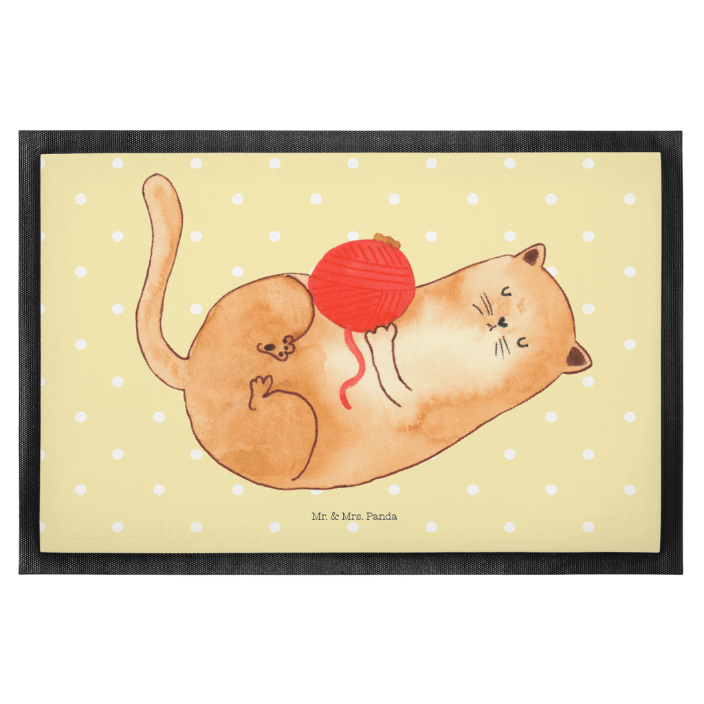 Fußmatte Katzen Wollknäul Katzen, Katze, Kater, Mietze, Cat, Cats, Katzenhalter, Katzenbesitzerin, Haustier, Wollknäuel, Wolle, Spielen, Spiel, verspielt,	 Türvorleger, Schmutzmatte, Fußabtreter, Matte, Schmutzfänger, Fußabstreifer, Schmutzfangmatte, Türmatte, Motivfußmatte,  Haustürmatte, Vorleger  Katze, Katzenmotiv, Katzenfan, Katzendeko, Katzenfreund, Katzenliebhaber, Katzenprodukte, Katzenartikel, Katzenaccessoires, Katzensouvenirs, Katzenliebhaberprodukte, Katzenmotive