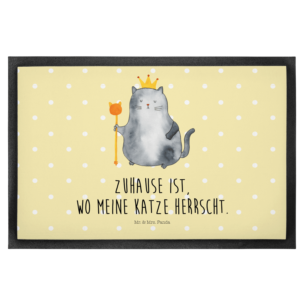 Fußmatte Katzen Koenig Katzen, Katze, Kater, Mietze, Cat, Cats, Katzenhalter, Katzenbesitzerin, Haustier, König, Königin, Queen, Familie, Mietzhaus, Wohnung, erste eigenen Wohnung, Umzug, Einzug	 Türvorleger, Schmutzmatte, Fußabtreter, Matte, Schmutzfänger, Fußabstreifer, Schmutzfangmatte, Türmatte, Motivfußmatte,  Haustürmatte, Vorleger  Katze, Katzenmotiv, Katzenfan, Katzendeko, Katzenfreund, Katzenliebhaber, Katzenprodukte, Katzenartikel, Katzenaccessoires, Katzensouvenirs, Katzenliebhaberprodukte, Katzenmotive