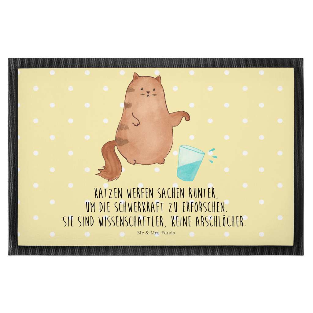 Fußmatte Katze Wasserglas Katzen, Katze, Kater, Mietze, Cat, Cats, Katzenhalter, Katzenbesitzerin, Haustier, Katzenliebhaber, Wasser, Glas,	 Türvorleger, Schmutzmatte, Fußabtreter, Matte, Schmutzfänger, Fußabstreifer, Schmutzfangmatte, Türmatte, Motivfußmatte,  Haustürmatte, Vorleger  Katze, Katzenmotiv, Katzenfan, Katzendeko, Katzenfreund, Katzenliebhaber, Katzenprodukte, Katzenartikel, Katzenaccessoires, Katzensouvenirs, Katzenliebhaberprodukte, Katzenmotive