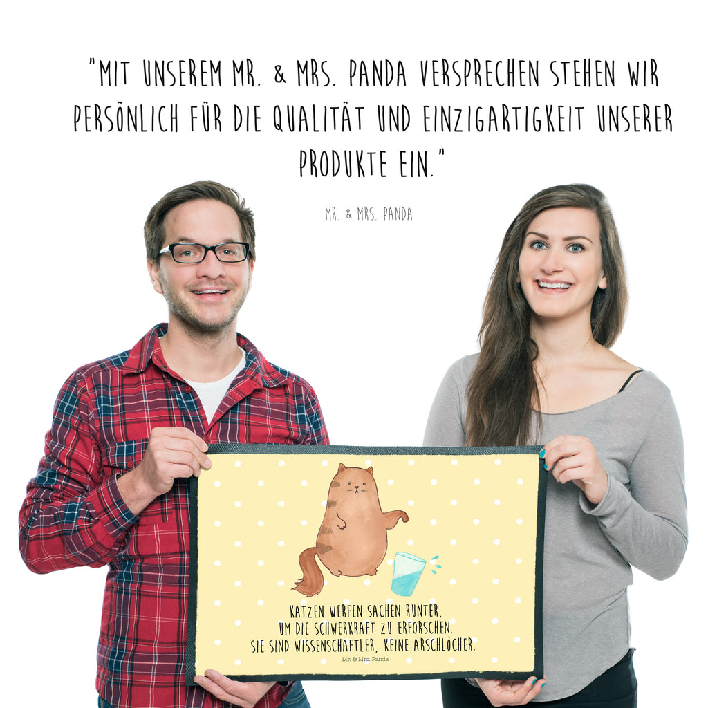 Fußmatte Katze Wasserglas Katzen, Katze, Kater, Mietze, Cat, Cats, Katzenhalter, Katzenbesitzerin, Haustier, Katzenliebhaber, Wasser, Glas,	 Türvorleger, Schmutzmatte, Fußabtreter, Matte, Schmutzfänger, Fußabstreifer, Schmutzfangmatte, Türmatte, Motivfußmatte,  Haustürmatte, Vorleger  Katze, Katzenmotiv, Katzenfan, Katzendeko, Katzenfreund, Katzenliebhaber, Katzenprodukte, Katzenartikel, Katzenaccessoires, Katzensouvenirs, Katzenliebhaberprodukte, Katzenmotive