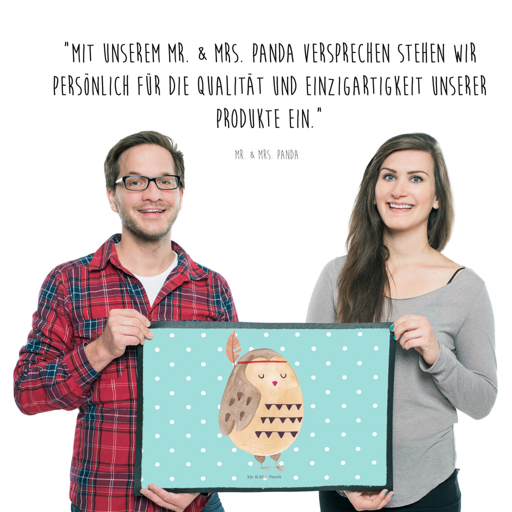 Fußmatte Eule Federschmuck Eule, Eule Deko, Owl, Das Leben ist ein Abenteuer, Reisespruch, Federschmuck, Dekoration  Türvorleger, Schmutzmatte, Fußabtreter, Matte, Schmutzfänger, Fußabstreifer, Schmutzfangmatte, Türmatte, Motivfußmatte,  Haustürmatte, Vorleger  Eule