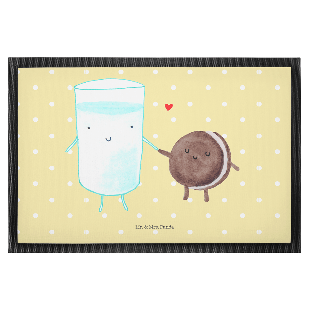 Fußmatte Milch & Keks Milk, Cookie, Milch, Keks, Kekse, Kaffee, Einladung Frühstück, Motiv süß, romantisch, perfektes Paar,  Türvorleger, Schmutzmatte, Fußabtreter, Matte, Schmutzfänger, Fußabstreifer, Schmutzfangmatte, Türmatte, Motivfußmatte,  Haustürmatte, Vorleger  süße Tiermotive, gute Laune, lustige Sprüche, Tiere