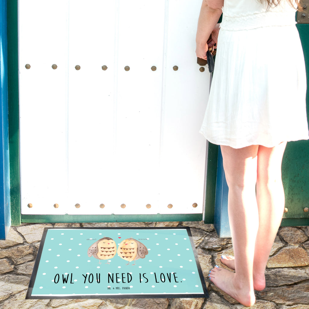Fußmatte Eule Liebe Eule, Eule Deko, Liebe, Hochzeit Spruch, Owl, All you need is love, Liebe Spruch, Freundin Geschenk, Freund, Wortspiel lustig Türvorleger, Schmutzmatte, Fußabtreter, Matte, Schmutzfänger, Fußabstreifer, Schmutzfangmatte, Türmatte, Motivfußmatte,  Haustürmatte, Vorleger  Eule