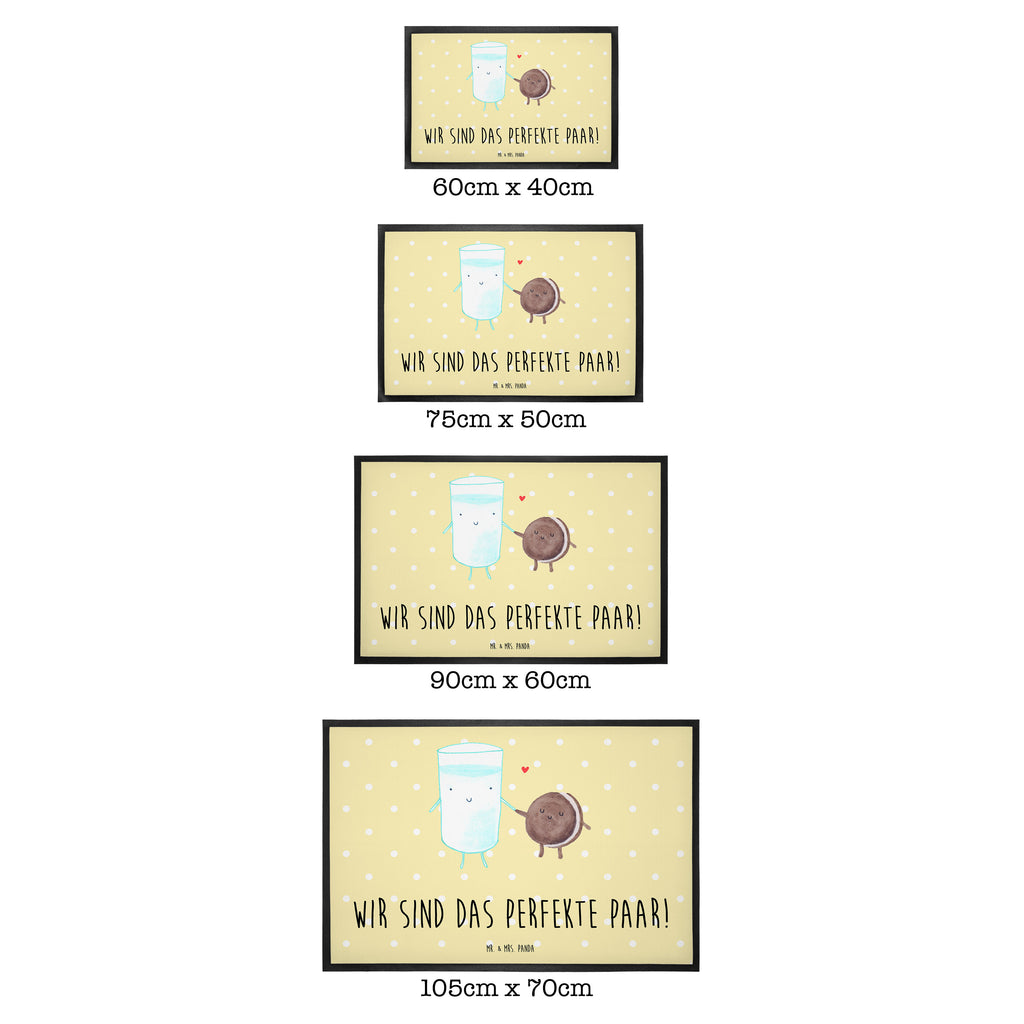 Fußmatte Milch & Keks Milk, Cookie, Milch, Keks, Kekse, Kaffee, Einladung Frühstück, Motiv süß, romantisch, perfektes Paar,  Türvorleger, Schmutzmatte, Fußabtreter, Matte, Schmutzfänger, Fußabstreifer, Schmutzfangmatte, Türmatte, Motivfußmatte,  Haustürmatte, Vorleger  süße Tiermotive, gute Laune, lustige Sprüche, Tiere