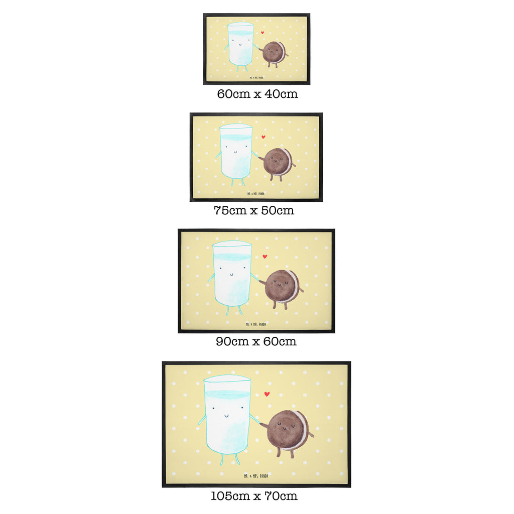 Fußmatte Milch & Keks Milk, Cookie, Milch, Keks, Kekse, Kaffee, Einladung Frühstück, Motiv süß, romantisch, perfektes Paar,  Türvorleger, Schmutzmatte, Fußabtreter, Matte, Schmutzfänger, Fußabstreifer, Schmutzfangmatte, Türmatte, Motivfußmatte,  Haustürmatte, Vorleger  süße Tiermotive, gute Laune, lustige Sprüche, Tiere