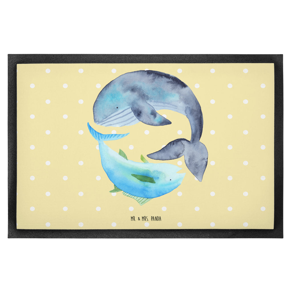 Fußmatte Walfisch & Thunfisch Wal, Wahl, Tunfisch, Wortwitz lustig, Spruch lustig, Flachwitz, Witz, Spruch des Tages, Flachwitz Geschenk   Türvorleger, Schmutzmatte, Fußabtreter, Matte, Schmutzfänger, Fußabstreifer, Schmutzfangmatte, Türmatte, Motivfußmatte,  Haustürmatte, Vorleger  süße Tiermotive, gute Laune, lustige Sprüche, Tiere