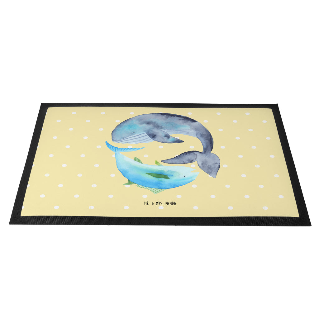 Fußmatte Walfisch & Thunfisch Wal, Wahl, Tunfisch, Wortwitz lustig, Spruch lustig, Flachwitz, Witz, Spruch des Tages, Flachwitz Geschenk   Türvorleger, Schmutzmatte, Fußabtreter, Matte, Schmutzfänger, Fußabstreifer, Schmutzfangmatte, Türmatte, Motivfußmatte,  Haustürmatte, Vorleger  süße Tiermotive, gute Laune, lustige Sprüche, Tiere