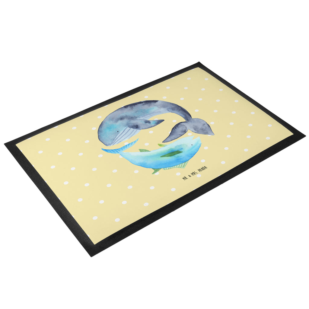 Fußmatte Walfisch & Thunfisch Wal, Wahl, Tunfisch, Wortwitz lustig, Spruch lustig, Flachwitz, Witz, Spruch des Tages, Flachwitz Geschenk   Türvorleger, Schmutzmatte, Fußabtreter, Matte, Schmutzfänger, Fußabstreifer, Schmutzfangmatte, Türmatte, Motivfußmatte,  Haustürmatte, Vorleger  süße Tiermotive, gute Laune, lustige Sprüche, Tiere