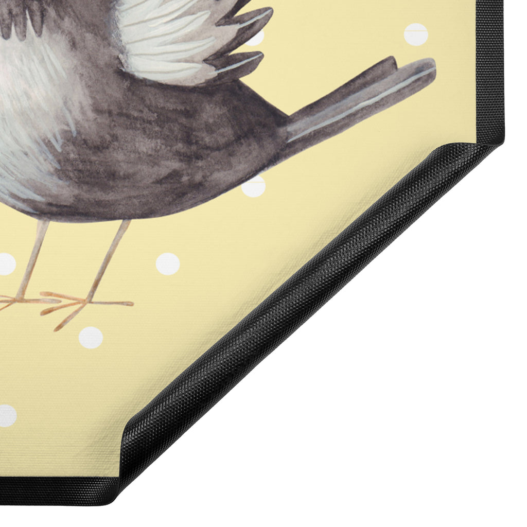 Fußmatte Rabe mit Sombrero Türvorleger, Schmutzmatte, Fußabtreter, Matte, Schmutzfänger, Fußabstreifer, Schmutzfangmatte, Türmatte, Motivfußmatte, Haustürmatte, Vorleger, Tiermotive, Gute Laune, lustige Sprüche, Tiere, Rabe, Vogel, Vögel, Spruch positiv, fröhlich sein, glücklich sein, Glück Spruch, froh, Elster, Motivation