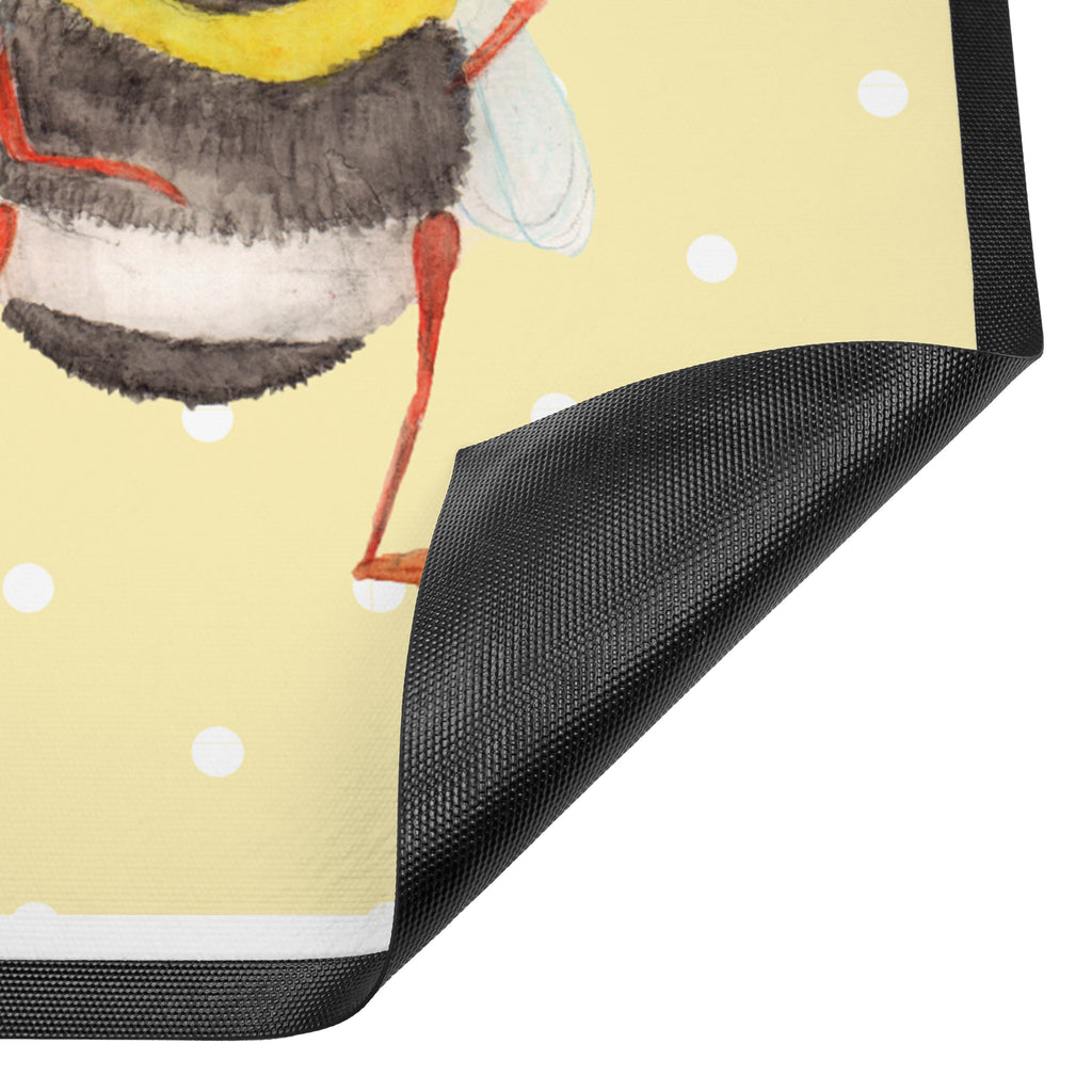 Fußmatte Hummeln mit Kleeblatt Hummel, Biene, Spruch positiv, Biene Deko, Spruch schön, glücklich sein, glücklich werden, Spruch fröhlich Türvorleger, Schmutzmatte, Fußabtreter, Matte, Schmutzfänger, Fußabstreifer, Schmutzfangmatte, Türmatte, Motivfußmatte,  Haustürmatte, Vorleger  süße Tiermotive, gute Laune, lustige Sprüche, Tiere