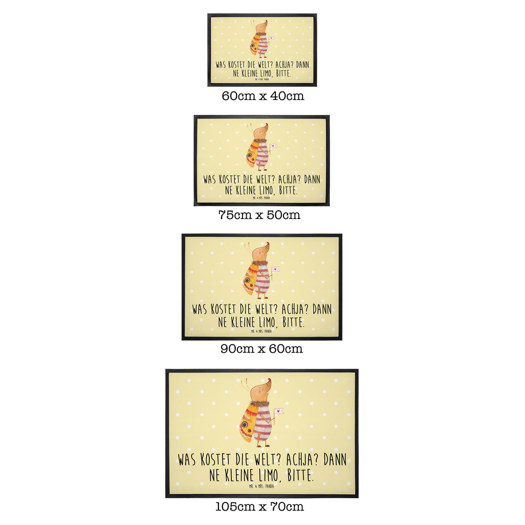 Fußmatte Nachtfalter mit Fähnchen Nachtfalter, Käfer, Spruch lustig, Spruch witzig, süß, niedlich, Küche Deko, Was kostet die Welt Türvorleger, Schmutzmatte, Fußabtreter, Matte, Schmutzfänger, Fußabstreifer, Schmutzfangmatte, Türmatte, Motivfußmatte,  Haustürmatte, Vorleger  süße Tiermotive, gute Laune, lustige Sprüche, Tiere