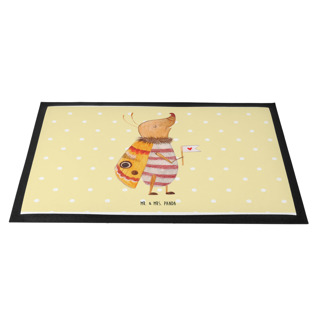 Fußmatte Nachtfalter mit Fähnchen Nachtfalter, Käfer, Spruch lustig, Spruch witzig, süß, niedlich, Küche Deko, Was kostet die Welt Türvorleger, Schmutzmatte, Fußabtreter, Matte, Schmutzfänger, Fußabstreifer, Schmutzfangmatte, Türmatte, Motivfußmatte,  Haustürmatte, Vorleger  süße Tiermotive, gute Laune, lustige Sprüche, Tiere