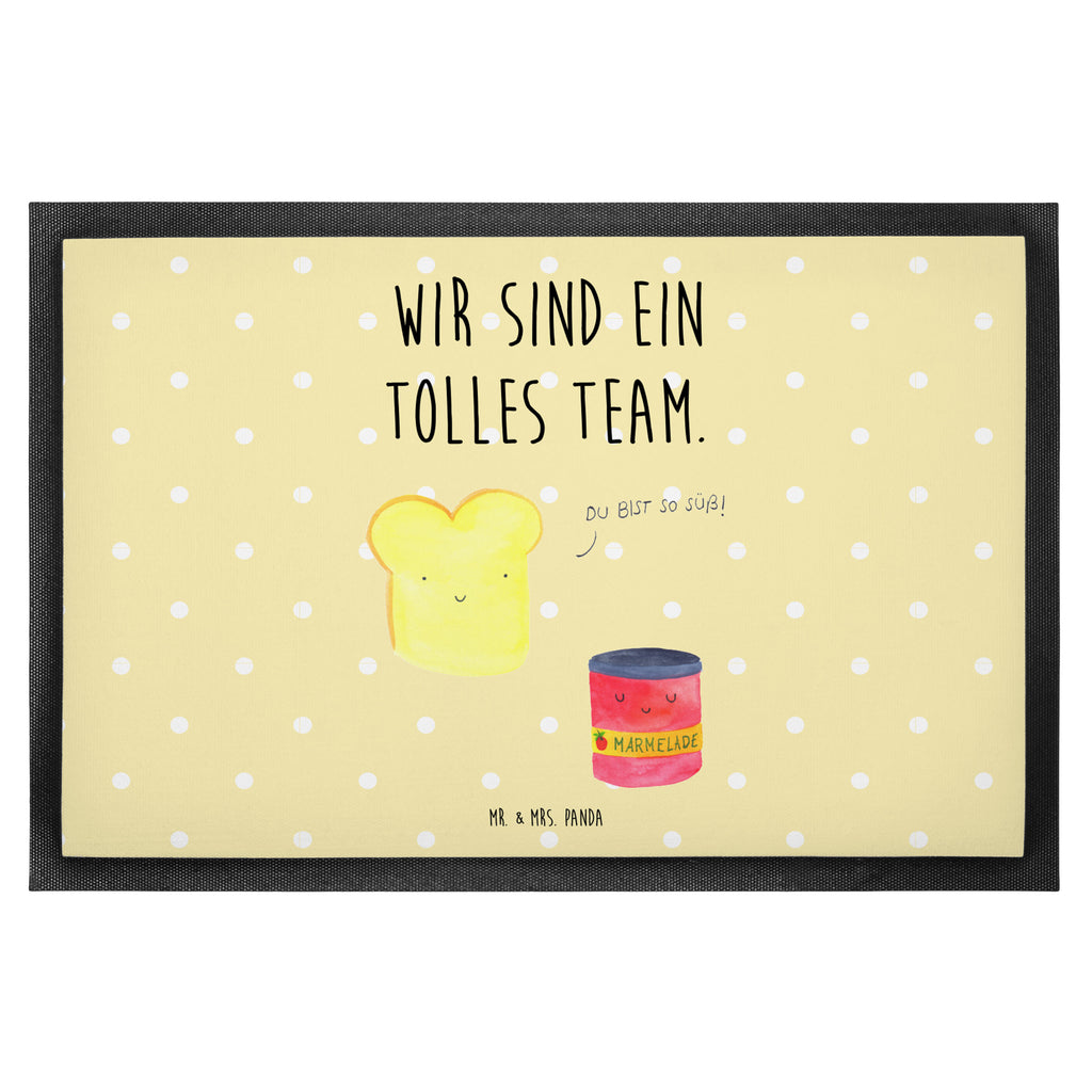 Fußmatte Toast & Marmelade Türvorleger, Schmutzmatte, Fußabtreter, Matte, Schmutzfänger, Fußabstreifer, Schmutzfangmatte, Türmatte, Motivfußmatte, Haustürmatte, Vorleger, Tiermotive, Gute Laune, lustige Sprüche, Tiere, Toast, Marmelade, Dreamteam, süße Postkarte, süß, Küche Deko, Küche Spruch, Frühstück Einladung, Brot, Toastbrot