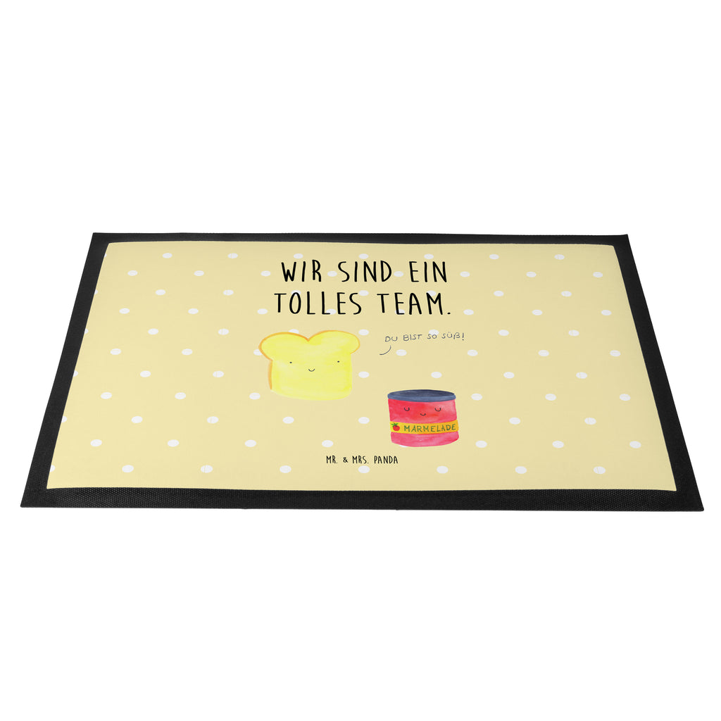 Fußmatte Toast & Marmelade Türvorleger, Schmutzmatte, Fußabtreter, Matte, Schmutzfänger, Fußabstreifer, Schmutzfangmatte, Türmatte, Motivfußmatte, Haustürmatte, Vorleger, Tiermotive, Gute Laune, lustige Sprüche, Tiere, Toast, Marmelade, Dreamteam, süße Postkarte, süß, Küche Deko, Küche Spruch, Frühstück Einladung, Brot, Toastbrot