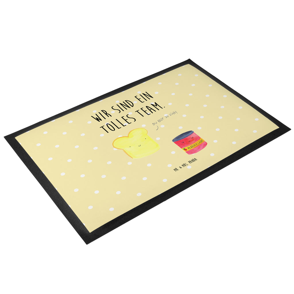 Fußmatte Toast & Marmelade Türvorleger, Schmutzmatte, Fußabtreter, Matte, Schmutzfänger, Fußabstreifer, Schmutzfangmatte, Türmatte, Motivfußmatte, Haustürmatte, Vorleger, Tiermotive, Gute Laune, lustige Sprüche, Tiere, Toast, Marmelade, Dreamteam, süße Postkarte, süß, Küche Deko, Küche Spruch, Frühstück Einladung, Brot, Toastbrot