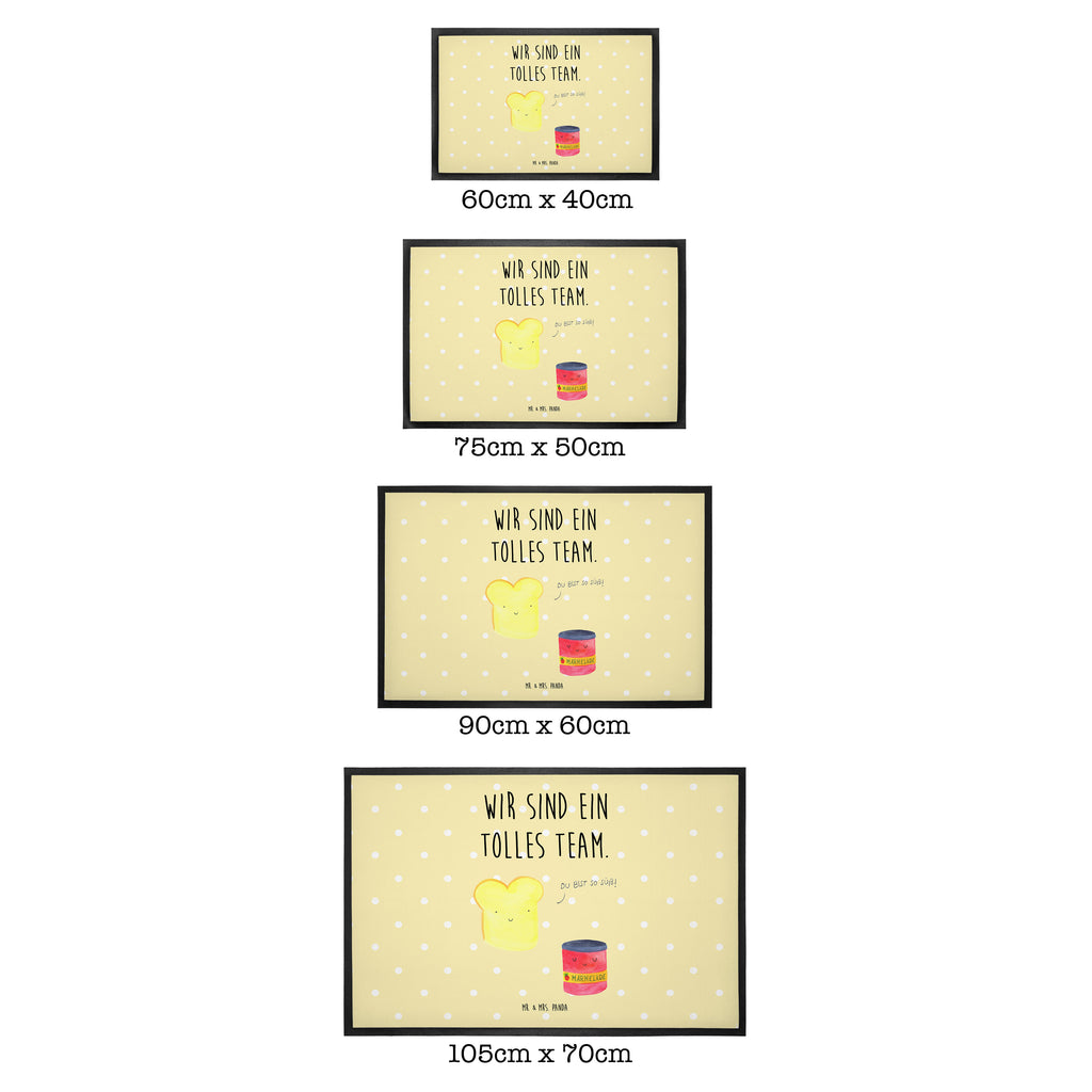 Fußmatte Toast & Marmelade Türvorleger, Schmutzmatte, Fußabtreter, Matte, Schmutzfänger, Fußabstreifer, Schmutzfangmatte, Türmatte, Motivfußmatte, Haustürmatte, Vorleger, Tiermotive, Gute Laune, lustige Sprüche, Tiere, Toast, Marmelade, Dreamteam, süße Postkarte, süß, Küche Deko, Küche Spruch, Frühstück Einladung, Brot, Toastbrot
