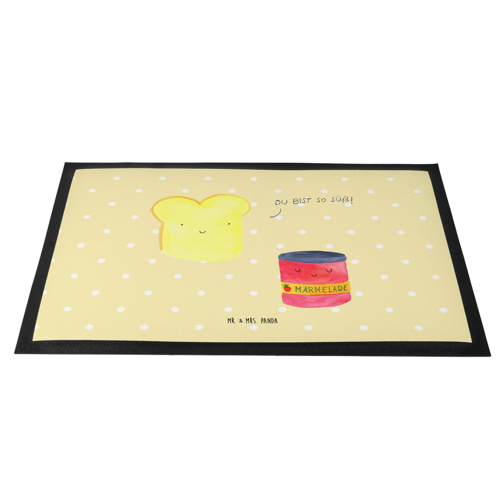 Fußmatte Toast & Marmelade Türvorleger, Schmutzmatte, Fußabtreter, Matte, Schmutzfänger, Fußabstreifer, Schmutzfangmatte, Türmatte, Motivfußmatte, Haustürmatte, Vorleger, Tiermotive, Gute Laune, lustige Sprüche, Tiere, Toast, Marmelade, Dreamteam, süße Postkarte, süß, Küche Deko, Küche Spruch, Frühstück Einladung, Brot, Toastbrot