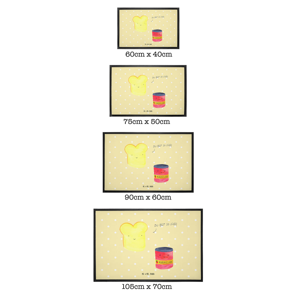 Fußmatte Toast & Marmelade Türvorleger, Schmutzmatte, Fußabtreter, Matte, Schmutzfänger, Fußabstreifer, Schmutzfangmatte, Türmatte, Motivfußmatte, Haustürmatte, Vorleger, Tiermotive, Gute Laune, lustige Sprüche, Tiere, Toast, Marmelade, Dreamteam, süße Postkarte, süß, Küche Deko, Küche Spruch, Frühstück Einladung, Brot, Toastbrot