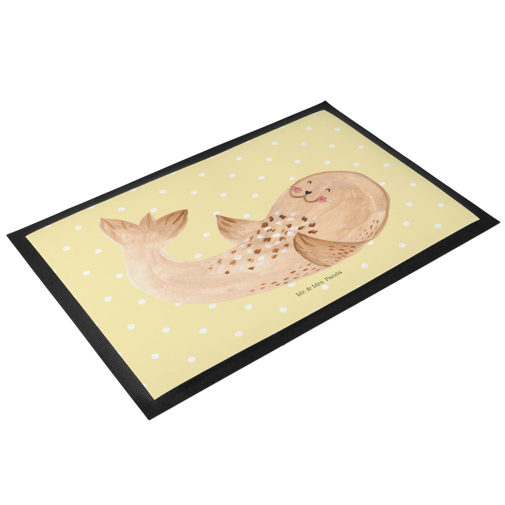 Fußmatte Robbe liegend Robbe, Robben, Seehund, Strand, Meerestier, Ostsee, Nordsee, Lachen, Freude Türvorleger, Schmutzmatte, Fußabtreter, Matte, Schmutzfänger, Fußabstreifer, Schmutzfangmatte, Türmatte, Motivfußmatte,  Haustürmatte, Vorleger  süße Tiermotive, gute Laune, lustige Sprüche, Tiere