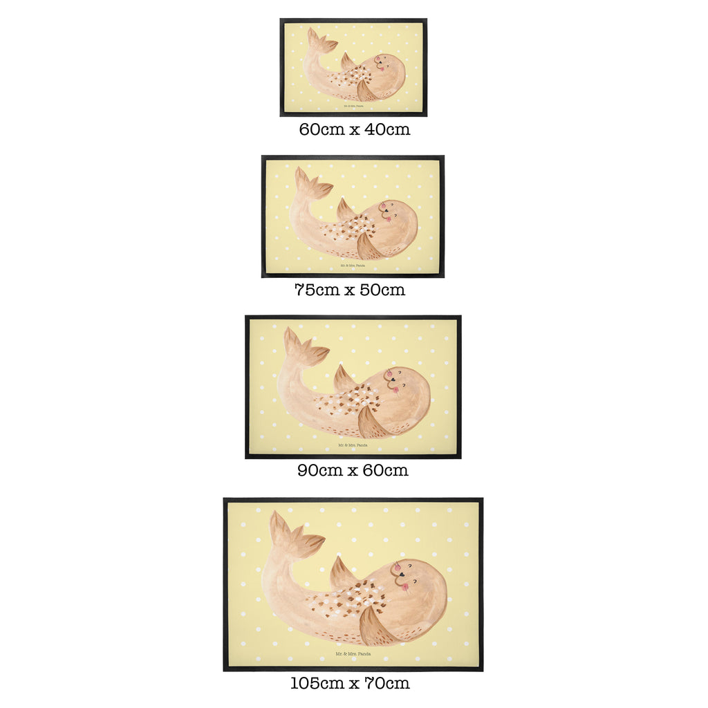 Fußmatte Robbe liegend Robbe, Robben, Seehund, Strand, Meerestier, Ostsee, Nordsee, Lachen, Freude Türvorleger, Schmutzmatte, Fußabtreter, Matte, Schmutzfänger, Fußabstreifer, Schmutzfangmatte, Türmatte, Motivfußmatte,  Haustürmatte, Vorleger  süße Tiermotive, gute Laune, lustige Sprüche, Tiere