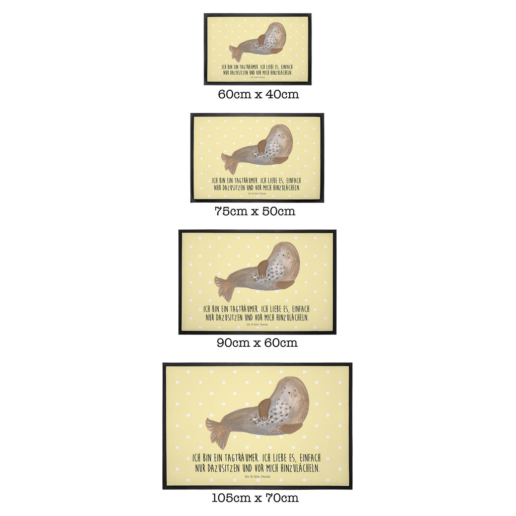 Fußmatte Robbe lachend Robbe, Robben, Seehund, Strand, Meerestier, Ostsee, Nordsee Türvorleger, Schmutzmatte, Fußabtreter, Matte, Schmutzfänger, Fußabstreifer, Schmutzfangmatte, Türmatte, Motivfußmatte,  Haustürmatte, Vorleger  süße Tiermotive, gute Laune, lustige Sprüche, Tiere