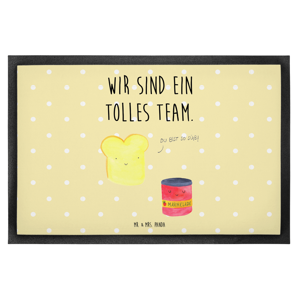 Fußmatte Toast & Marmelade Türvorleger, Schmutzmatte, Fußabtreter, Matte, Schmutzfänger, Fußabstreifer, Schmutzfangmatte, Türmatte, Motivfußmatte, Haustürmatte, Vorleger, Tiermotive, Gute Laune, lustige Sprüche, Tiere, Toast, Marmelade, Dreamteam, süße Postkarte, süß, Küche Deko, Küche Spruch, Frühstück Einladung, Brot, Toastbrot