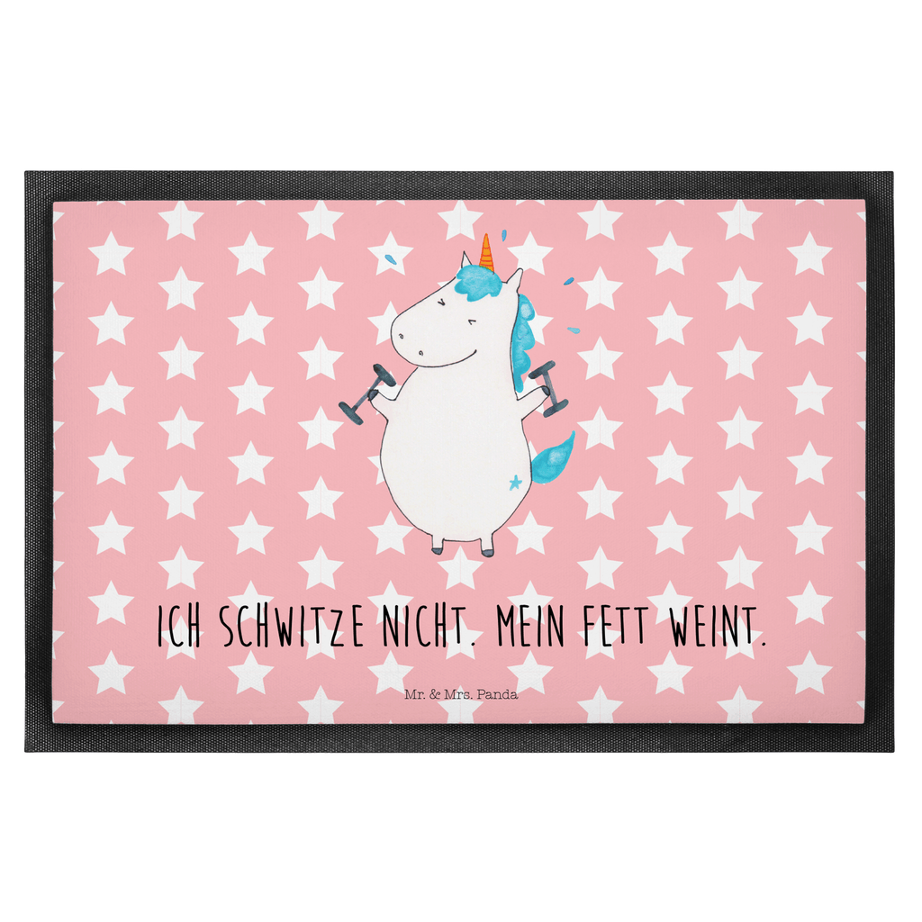 Fußmatte Einhorn Fitness Einhorn, Einhörner, Unicorn, Gym, Fitness, Fitnessstudio, Diät, Abnehmen, Sport, Pumpen, Geräte, Sixpack Türvorleger, Schmutzmatte, Fußabtreter, Matte, Schmutzfänger, Fußabstreifer, Schmutzfangmatte, Türmatte, Motivfußmatte,  Haustürmatte, Vorleger  Einhorn, Einhörner, Einhorn Deko, Pegasus, Unicorn