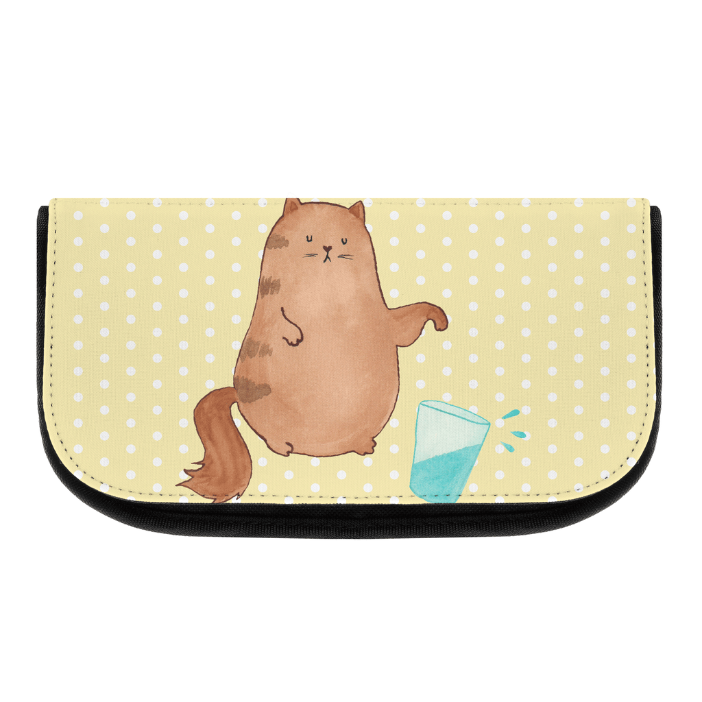 Kosmetiktasche Katze Wasserglas Kosmetikbeutel, Kulturtasche, Kulturbeutel, Schminktasche, Make-Up Tasche, Katze, Katzenmotiv, Katzenfan, Katzendeko, Katzenfreund, Katzenliebhaber, Katzenprodukte, Katzenartikel, Katzenaccessoires, Katzensouvenirs, Katzenliebhaberprodukte, Katzenmotive, Katzen, Kater, Mietze, Cat, Cats, Katzenhalter, Katzenbesitzerin, Haustier, Wasser, Glas