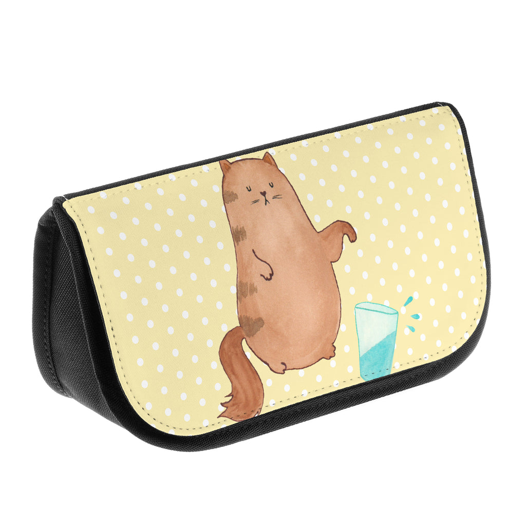 Kosmetiktasche Katze Wasserglas Kosmetikbeutel, Kulturtasche, Kulturbeutel, Schminktasche, Make-Up Tasche, Katze, Katzenmotiv, Katzenfan, Katzendeko, Katzenfreund, Katzenliebhaber, Katzenprodukte, Katzenartikel, Katzenaccessoires, Katzensouvenirs, Katzenliebhaberprodukte, Katzenmotive, Katzen, Kater, Mietze, Cat, Cats, Katzenhalter, Katzenbesitzerin, Haustier, Wasser, Glas