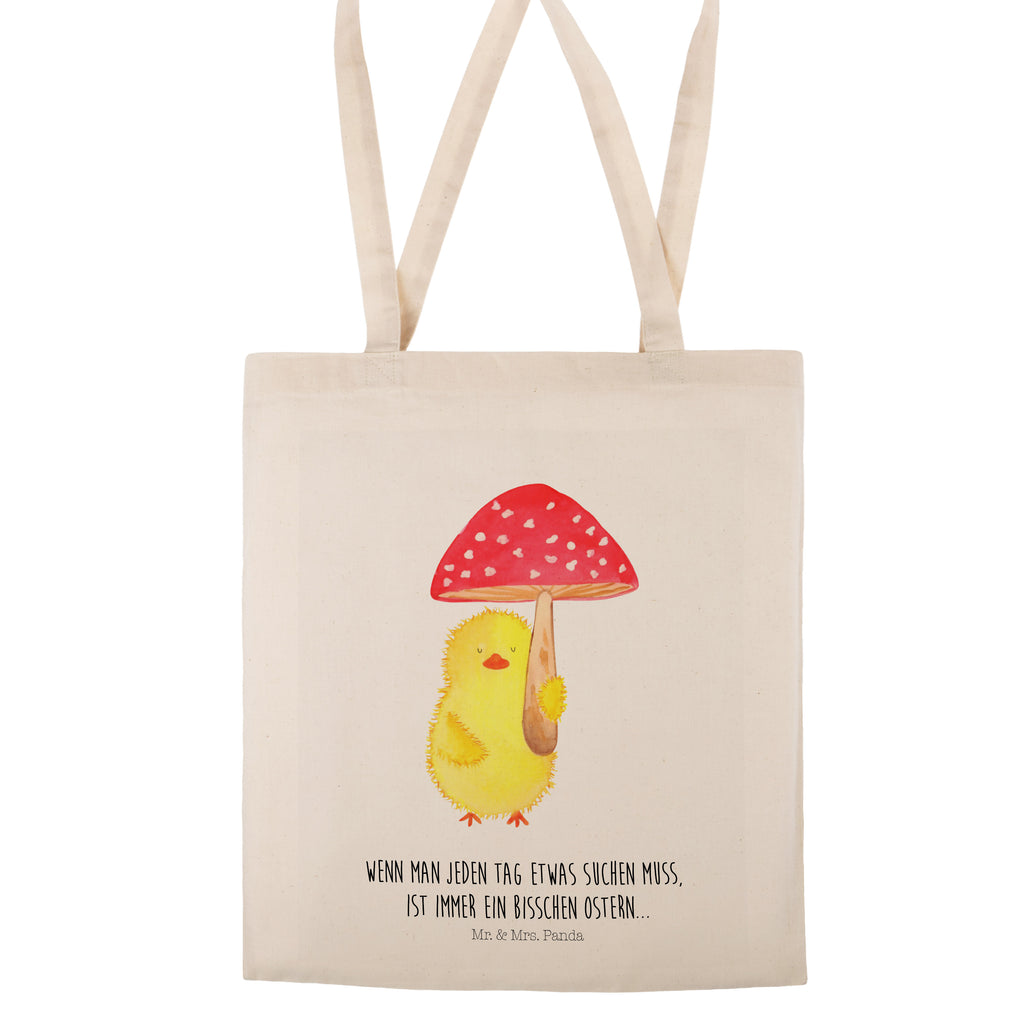 Tragetasche Küken Fliegenpilz Beuteltasche, Beutel, Einkaufstasche, Jutebeutel, Stoffbeutel, Ostern, Osterhase, Ostergeschenke, Osternest, Osterdeko, Geschenk zu Ostern, Küken, Fliegenpilz, Glückspilz, Frohe Ostern, Ostergrüße