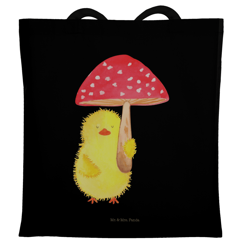 Tragetasche Küken Fliegenpilz Beuteltasche, Beutel, Einkaufstasche, Jutebeutel, Stoffbeutel, Ostern, Osterhase, Ostergeschenke, Osternest, Osterdeko, Geschenk zu Ostern, Küken, Fliegenpilz, Glückspilz, Frohe Ostern, Ostergrüße