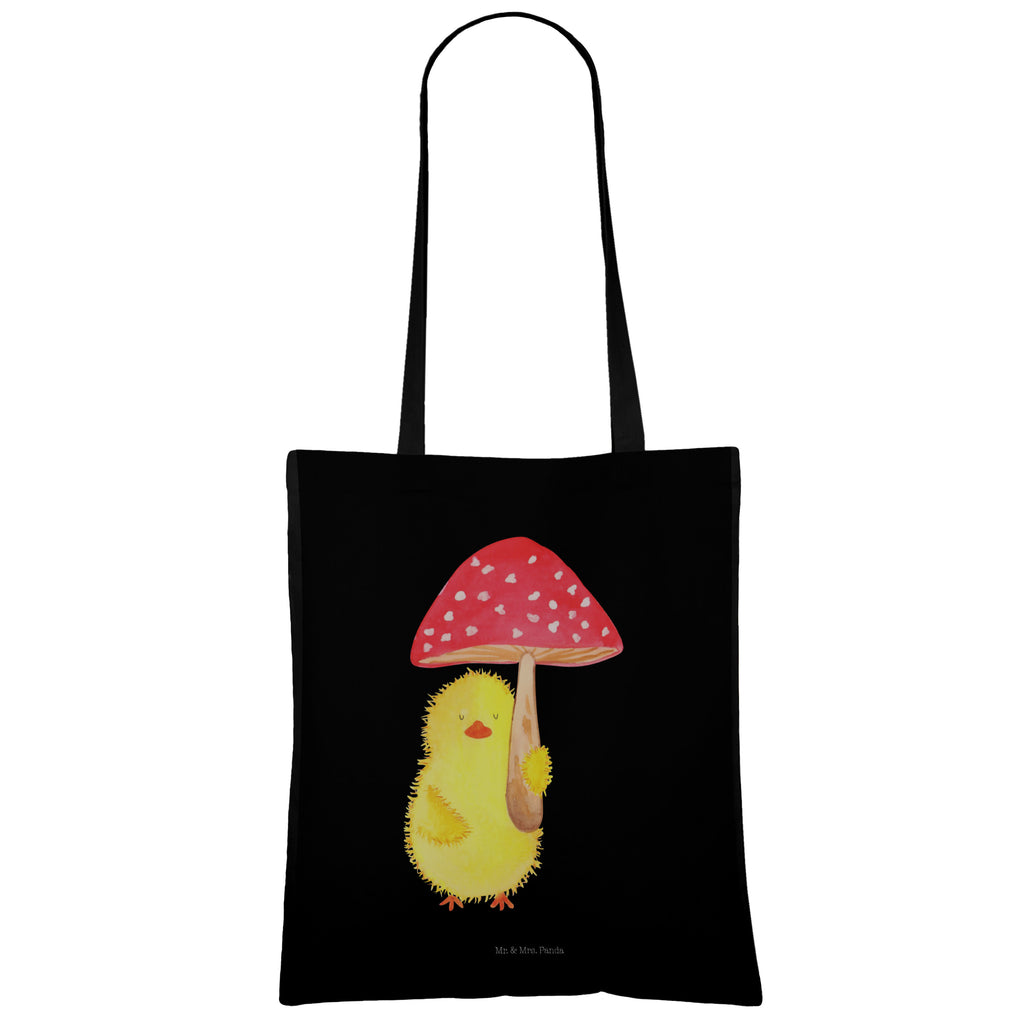 Tragetasche Küken Fliegenpilz Beuteltasche, Beutel, Einkaufstasche, Jutebeutel, Stoffbeutel, Ostern, Osterhase, Ostergeschenke, Osternest, Osterdeko, Geschenk zu Ostern, Küken, Fliegenpilz, Glückspilz, Frohe Ostern, Ostergrüße