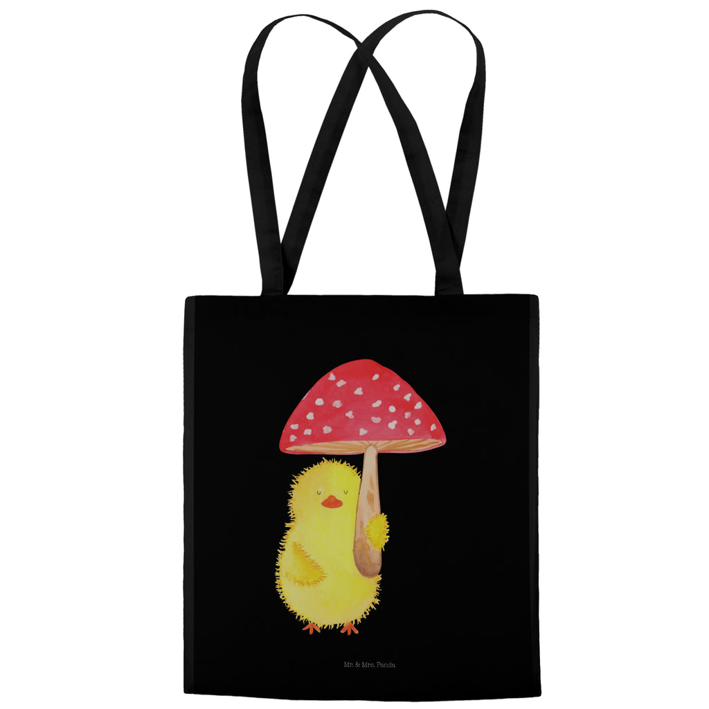 Tragetasche Küken Fliegenpilz Beuteltasche, Beutel, Einkaufstasche, Jutebeutel, Stoffbeutel, Ostern, Osterhase, Ostergeschenke, Osternest, Osterdeko, Geschenk zu Ostern, Küken, Fliegenpilz, Glückspilz, Frohe Ostern, Ostergrüße