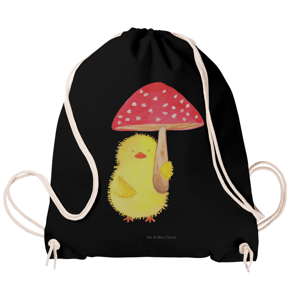 Sportbeutel Küken Fliegenpilz Turnbeutel, Beutel, Sporttasche, Tasche, Stoffbeutel, Ostern, Osterhase, Ostergeschenke, Osternest, Osterdeko, Geschenk zu Ostern, Küken, Fliegenpilz, Glückspilz, Frohe Ostern, Ostergrüße
