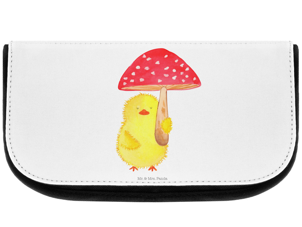 Kosmetiktasche Küken Fliegenpilz Kosmetikbeutel, Kulturtasche, Kulturbeutel, Schminktasche, Make-Up Tasche, Ostern, Osterhase, Ostergeschenke, Osternest, Osterdeko, Geschenk zu Ostern, Küken, Fliegenpilz, Glückspilz, Frohe Ostern, Ostergrüße