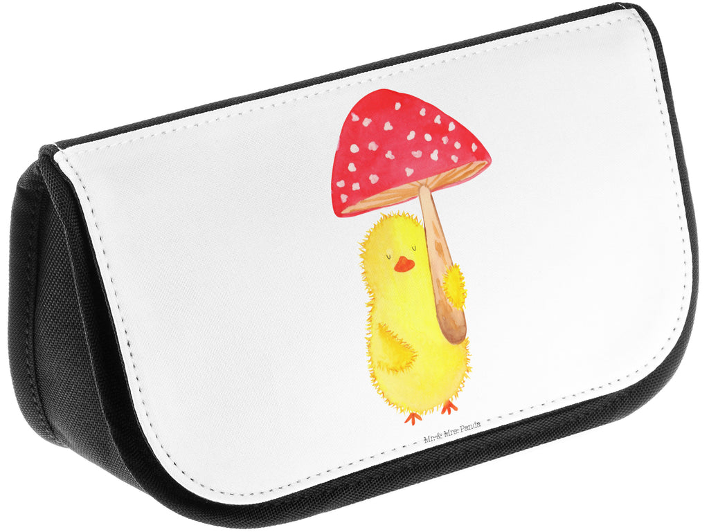 Kosmetiktasche Küken Fliegenpilz Kosmetikbeutel, Kulturtasche, Kulturbeutel, Schminktasche, Make-Up Tasche, Ostern, Osterhase, Ostergeschenke, Osternest, Osterdeko, Geschenk zu Ostern, Küken, Fliegenpilz, Glückspilz, Frohe Ostern, Ostergrüße