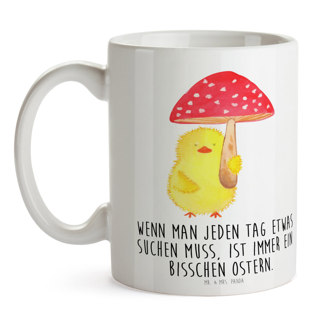 Tasse Küken Fliegenpilz Küken, Ostern, Fliegenpilz, Glückspilz, Frohe Ostern, Ostergrüße,  Becher, Kaffeetasse, Kaffeebecher, Tee, Frühstück, Büro  Ostern, Osterhase, Ostergeschenke, Osternest, Osterdeko, Geschenk zu Ostern
