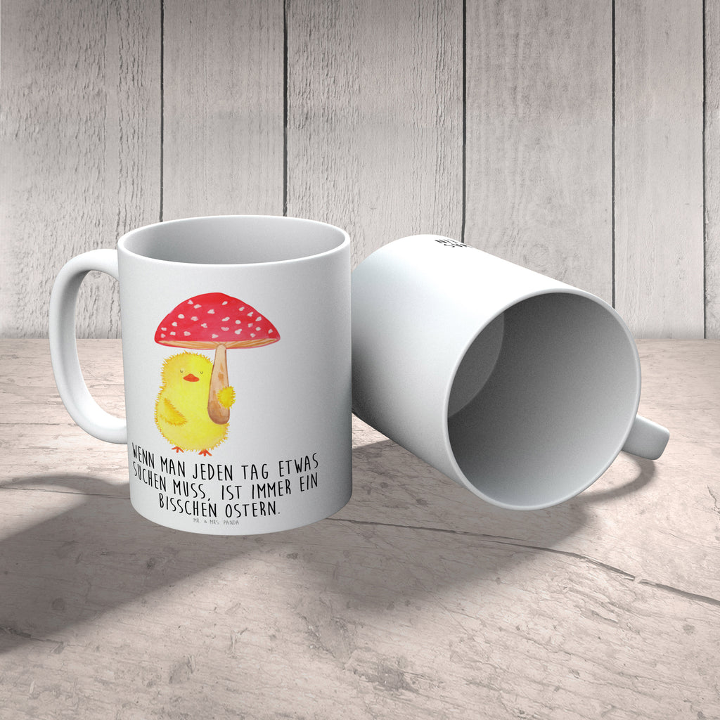 Tasse Küken Fliegenpilz Küken, Ostern, Fliegenpilz, Glückspilz, Frohe Ostern, Ostergrüße,  Becher, Kaffeetasse, Kaffeebecher, Tee, Frühstück, Büro  Ostern, Osterhase, Ostergeschenke, Osternest, Osterdeko, Geschenk zu Ostern