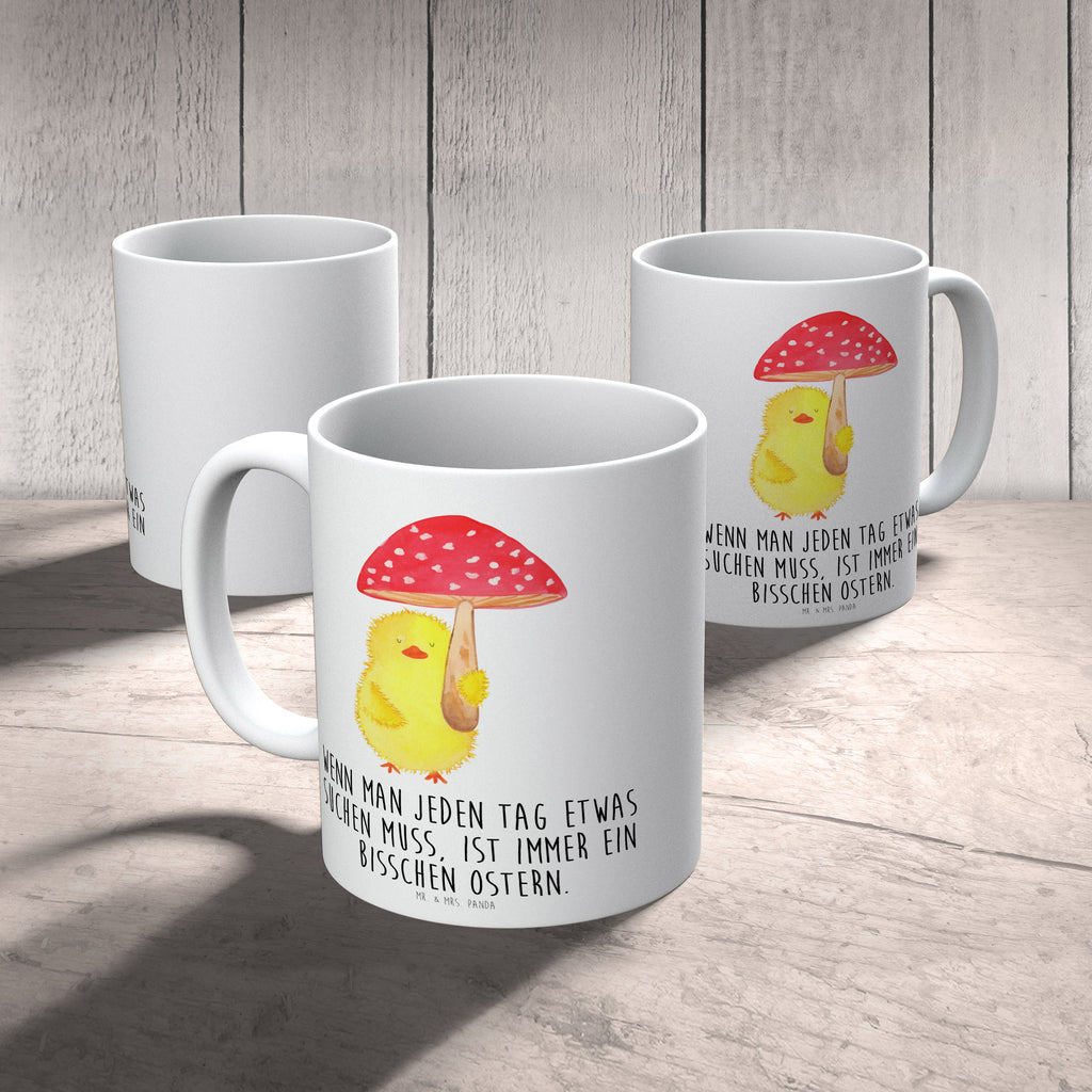 Tasse Küken Fliegenpilz Küken, Ostern, Fliegenpilz, Glückspilz, Frohe Ostern, Ostergrüße,  Becher, Kaffeetasse, Kaffeebecher, Tee, Frühstück, Büro  Ostern, Osterhase, Ostergeschenke, Osternest, Osterdeko, Geschenk zu Ostern