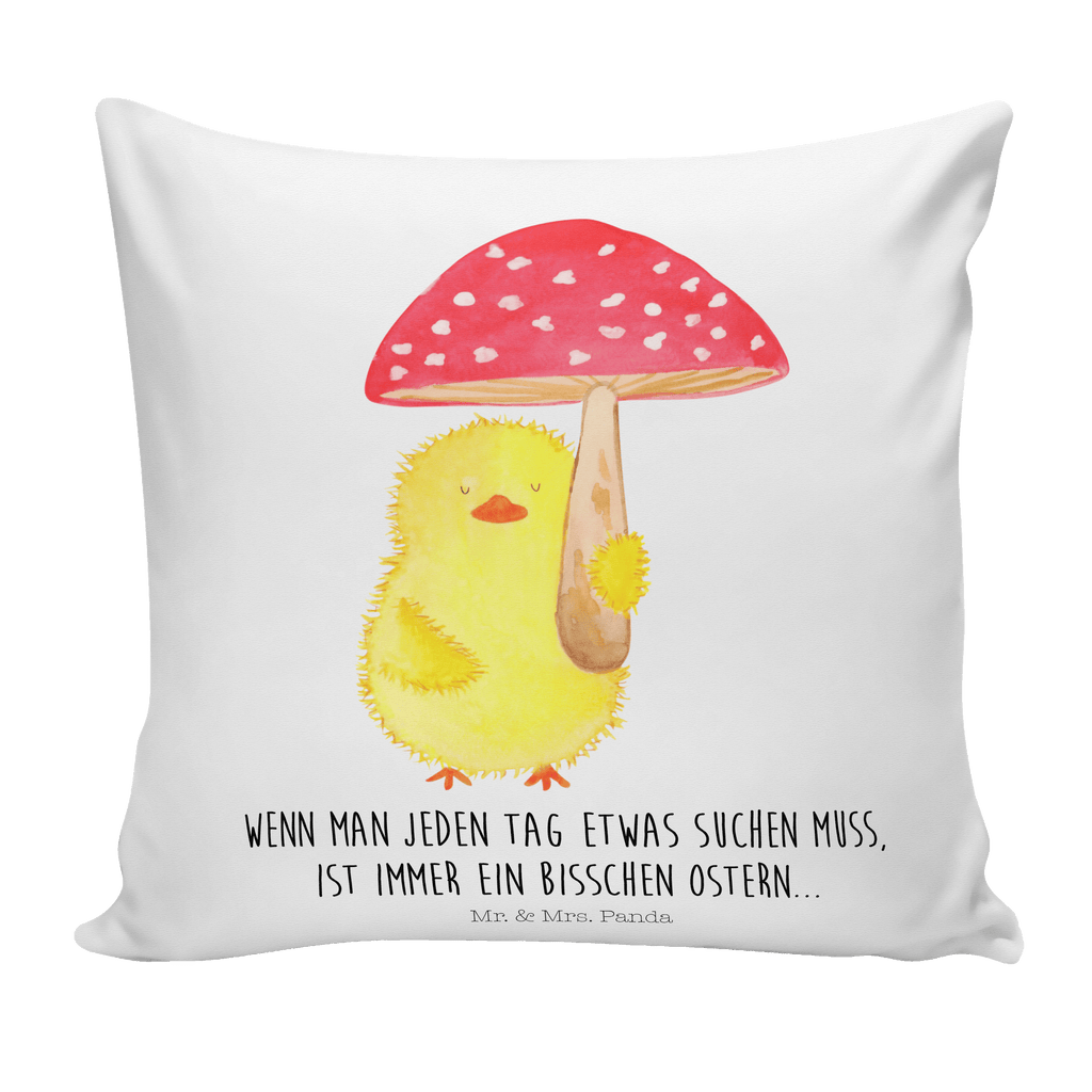 40x40 Kissen Küken Fliegenpilz Kissenhülle, Kopfkissen, Sofakissen, Dekokissen, Motivkissen, Ostern, Osterhase, Ostergeschenke, Osternest, Osterdeko, Geschenk zu Ostern, Küken, Fliegenpilz, Glückspilz, Frohe Ostern, Ostergrüße