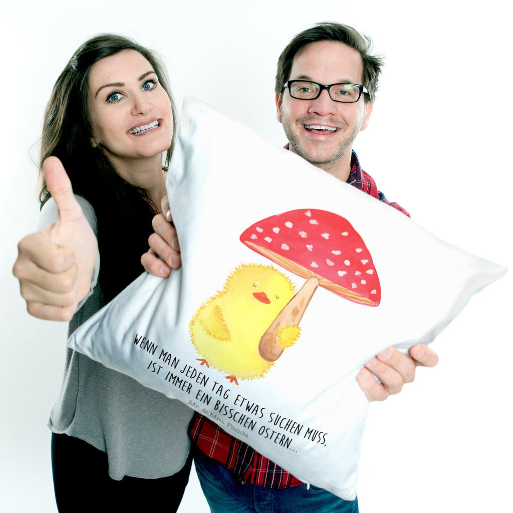 40x40 Kissen Küken Fliegenpilz Kissenhülle, Kopfkissen, Sofakissen, Dekokissen, Motivkissen, Ostern, Osterhase, Ostergeschenke, Osternest, Osterdeko, Geschenk zu Ostern, Küken, Fliegenpilz, Glückspilz, Frohe Ostern, Ostergrüße