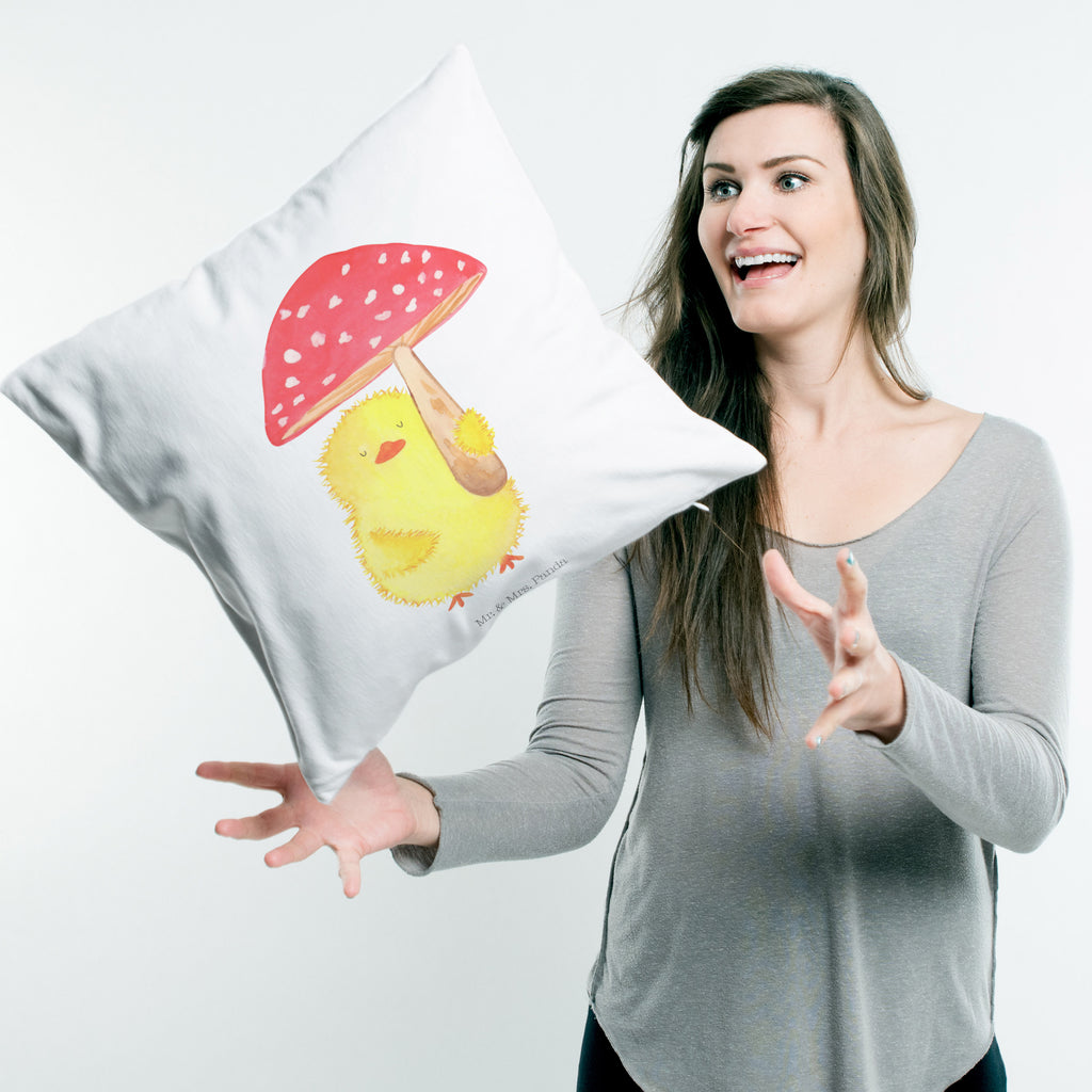 40x40 Kissen Küken Fliegenpilz Kissenhülle, Kopfkissen, Sofakissen, Dekokissen, Motivkissen, Ostern, Osterhase, Ostergeschenke, Osternest, Osterdeko, Geschenk zu Ostern, Küken, Fliegenpilz, Glückspilz, Frohe Ostern, Ostergrüße