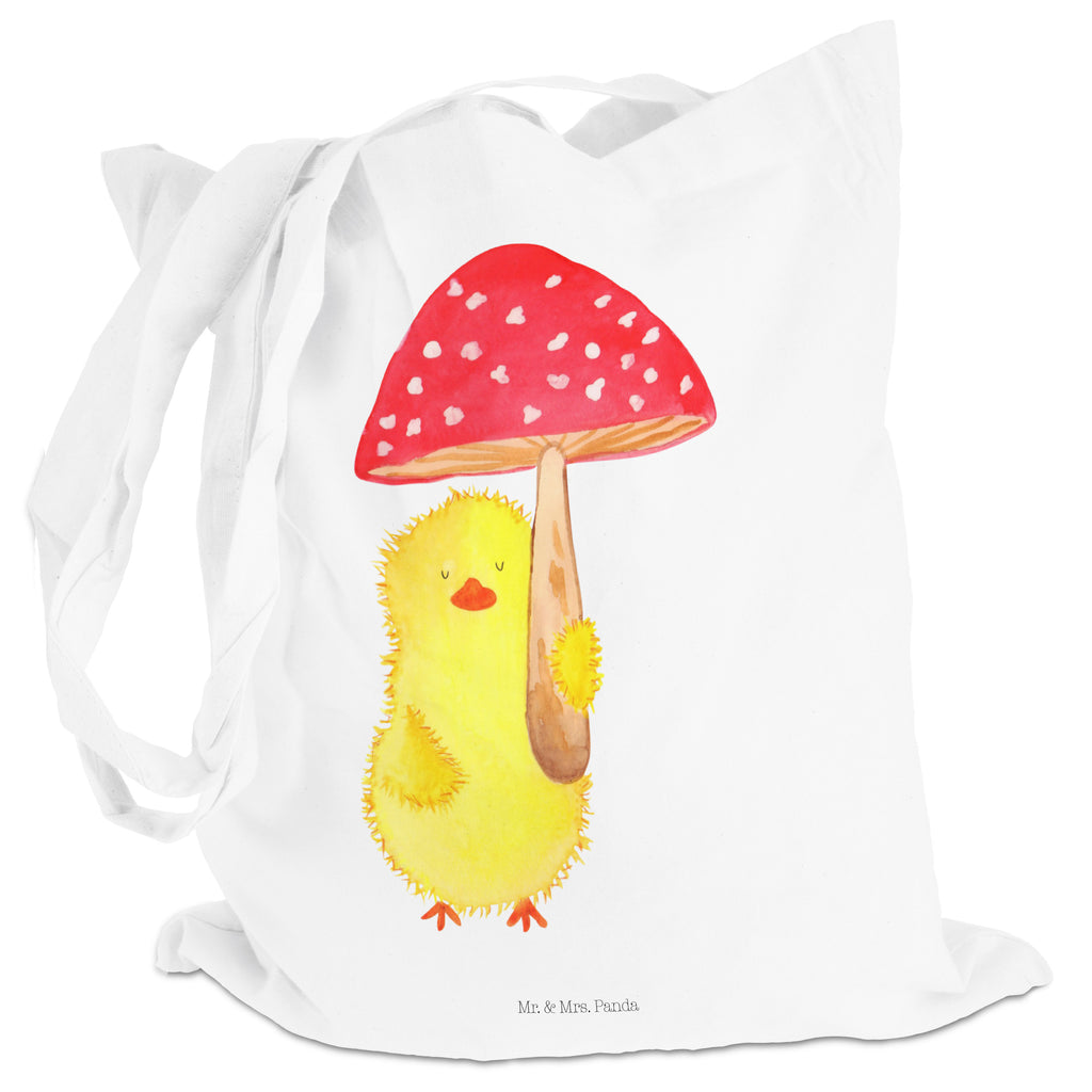 Tragetasche Küken Fliegenpilz Beuteltasche, Beutel, Einkaufstasche, Jutebeutel, Stoffbeutel, Ostern, Osterhase, Ostergeschenke, Osternest, Osterdeko, Geschenk zu Ostern, Küken, Fliegenpilz, Glückspilz, Frohe Ostern, Ostergrüße