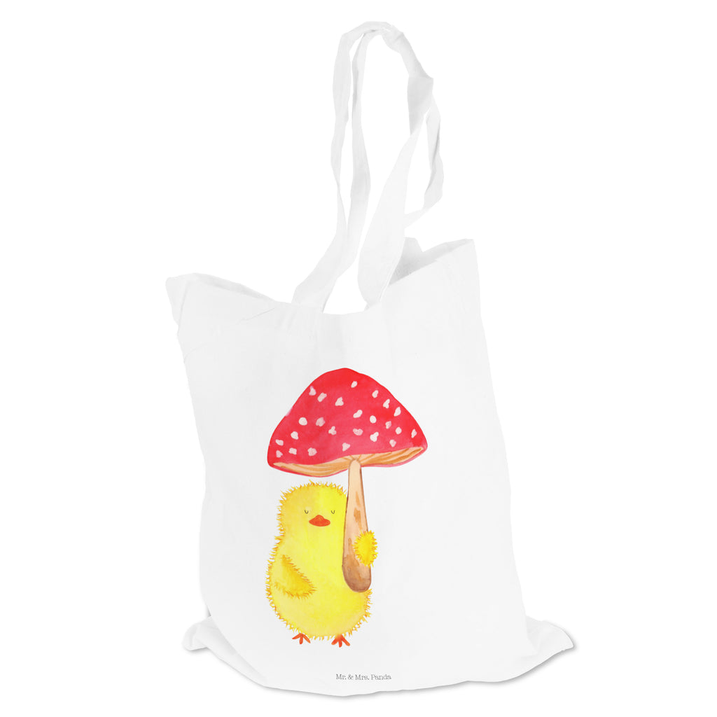 Tragetasche Küken Fliegenpilz Beuteltasche, Beutel, Einkaufstasche, Jutebeutel, Stoffbeutel, Ostern, Osterhase, Ostergeschenke, Osternest, Osterdeko, Geschenk zu Ostern, Küken, Fliegenpilz, Glückspilz, Frohe Ostern, Ostergrüße