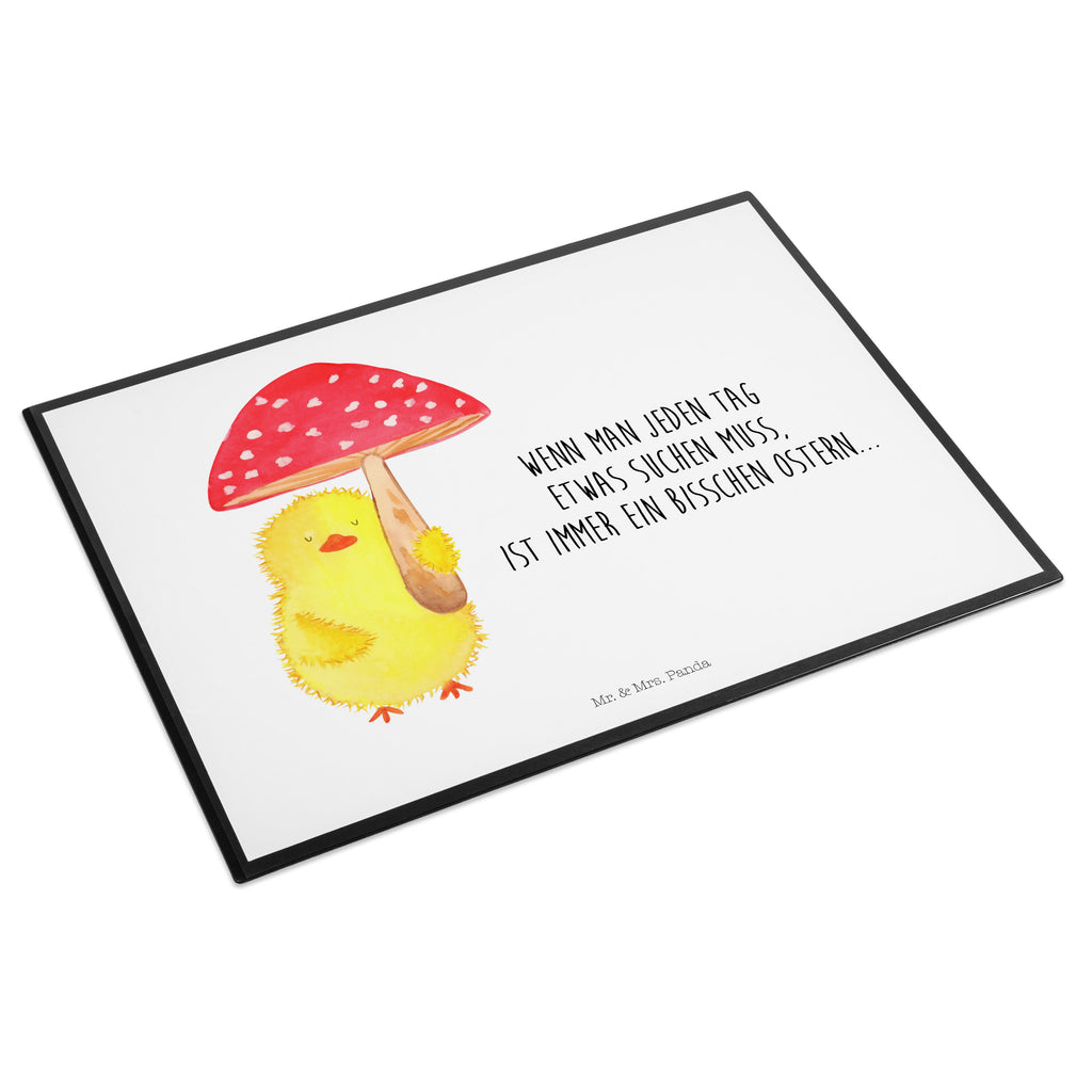 Schreibtischunterlage Küken Fliegenpilz Schreibunterlage, Schreibtischauflage, Bürobedarf, Büroartikel, Schreibwaren, Schreibtisch Unterlagen, Schreibtischunterlage Groß, Ostern, Osterhase, Ostergeschenke, Osternest, Osterdeko, Geschenk zu Ostern, Küken, Fliegenpilz, Glückspilz, Frohe Ostern, Ostergrüße