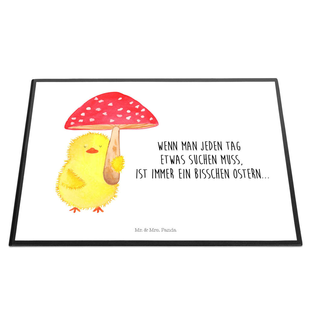 Schreibtischunterlage Küken Fliegenpilz Schreibunterlage, Schreibtischauflage, Bürobedarf, Büroartikel, Schreibwaren, Schreibtisch Unterlagen, Schreibtischunterlage Groß, Ostern, Osterhase, Ostergeschenke, Osternest, Osterdeko, Geschenk zu Ostern, Küken, Fliegenpilz, Glückspilz, Frohe Ostern, Ostergrüße
