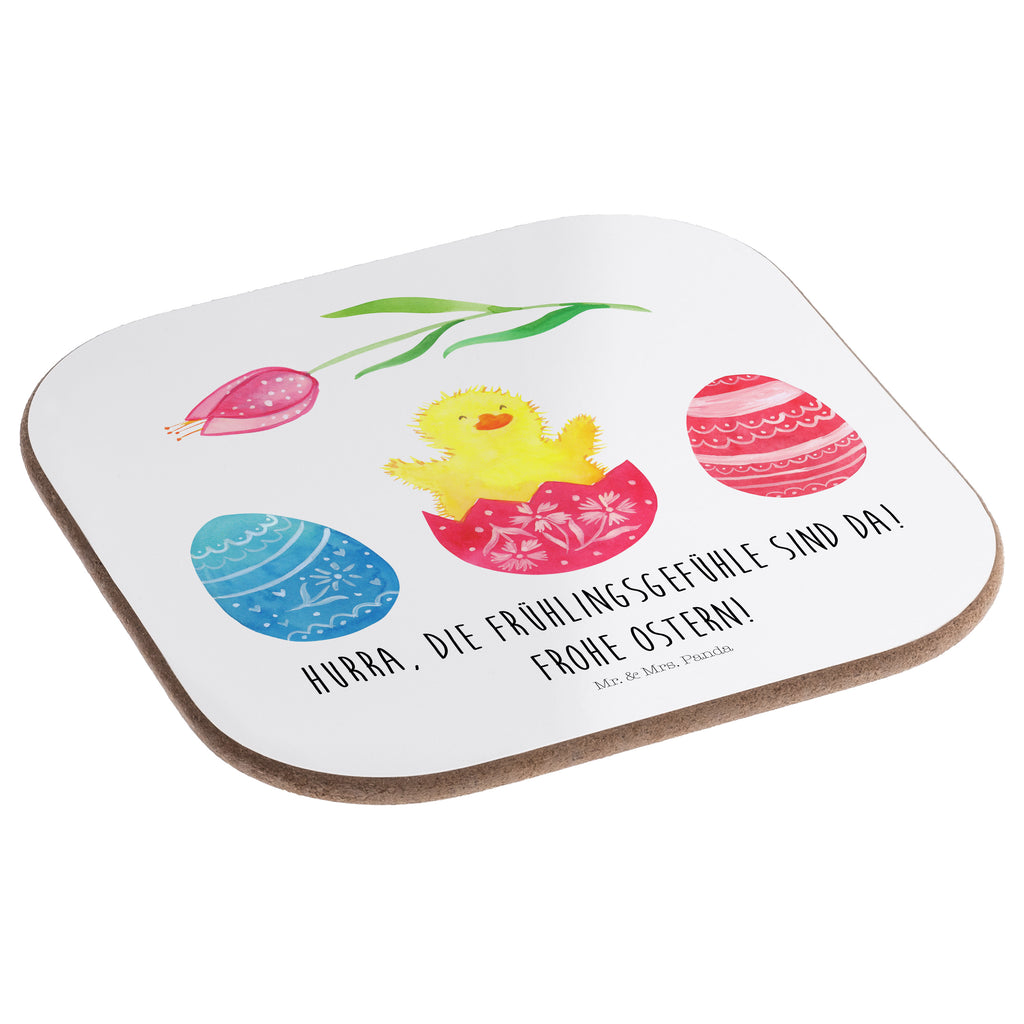 Quadratische Untersetzer Küken geschlüpft Bierdeckel, Glasuntersetzer, Untersetzer Gläser, Getränkeuntersetzer, Ostern, Osterhase, Ostergeschenke, Osternest, Osterdeko, Geschenk zu Ostern, Küken, Osterei, Ostereier, Ei, Frühlingsgefühle, Freude, Grüße, liebe Grüße, Frohe Ostern, Ostergrüße
