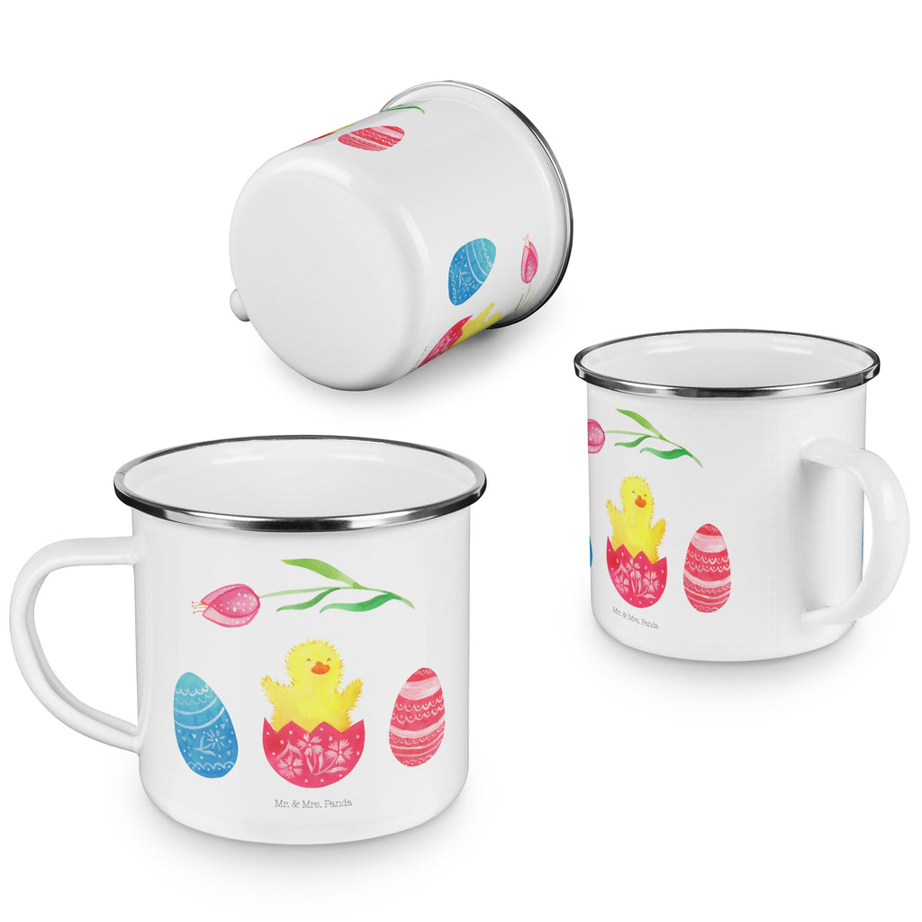 Camping Emaille Tasse Küken geschlüpft Campingtasse, Trinkbecher, Metalltasse, Outdoor Tasse, Emaille Trinkbecher, Blechtasse Outdoor, Emaille Campingbecher, Edelstahl Trinkbecher, Metalltasse für Camping, Kaffee Blechtasse, Camping Tasse Metall, Ostern, Osterhase, Ostergeschenke, Osternest, Osterdeko, Geschenk zu Ostern, Küken, Osterei, Ostereier, Ei, Frühlingsgefühle, Freude, Grüße, liebe Grüße, Frohe Ostern, Ostergrüße