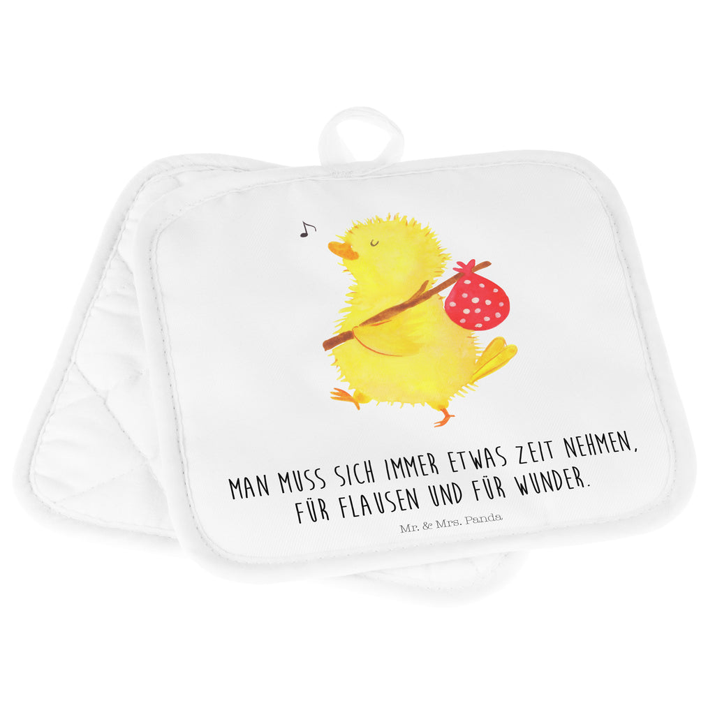 2er Set Topflappen  Küken Wanderer Topflappen, Topfuntersetzer, Ofenhandschuh, Topflappen Set, Topflappen lustig, Topflappen mit Spruch, Ostern, Osterhase, Ostergeschenke, Osternest, Osterdeko, Geschenk zu Ostern, Küken, Osterei, Ostereier, Ei, Frühlingsgefühle, Freude, Grüße, liebe Grüße, Frohe Ostern, Ostergrüße, Flausen, Wunder, Reisen, Weltenbummler, Zeit, Zeitmanagement, Backpacker